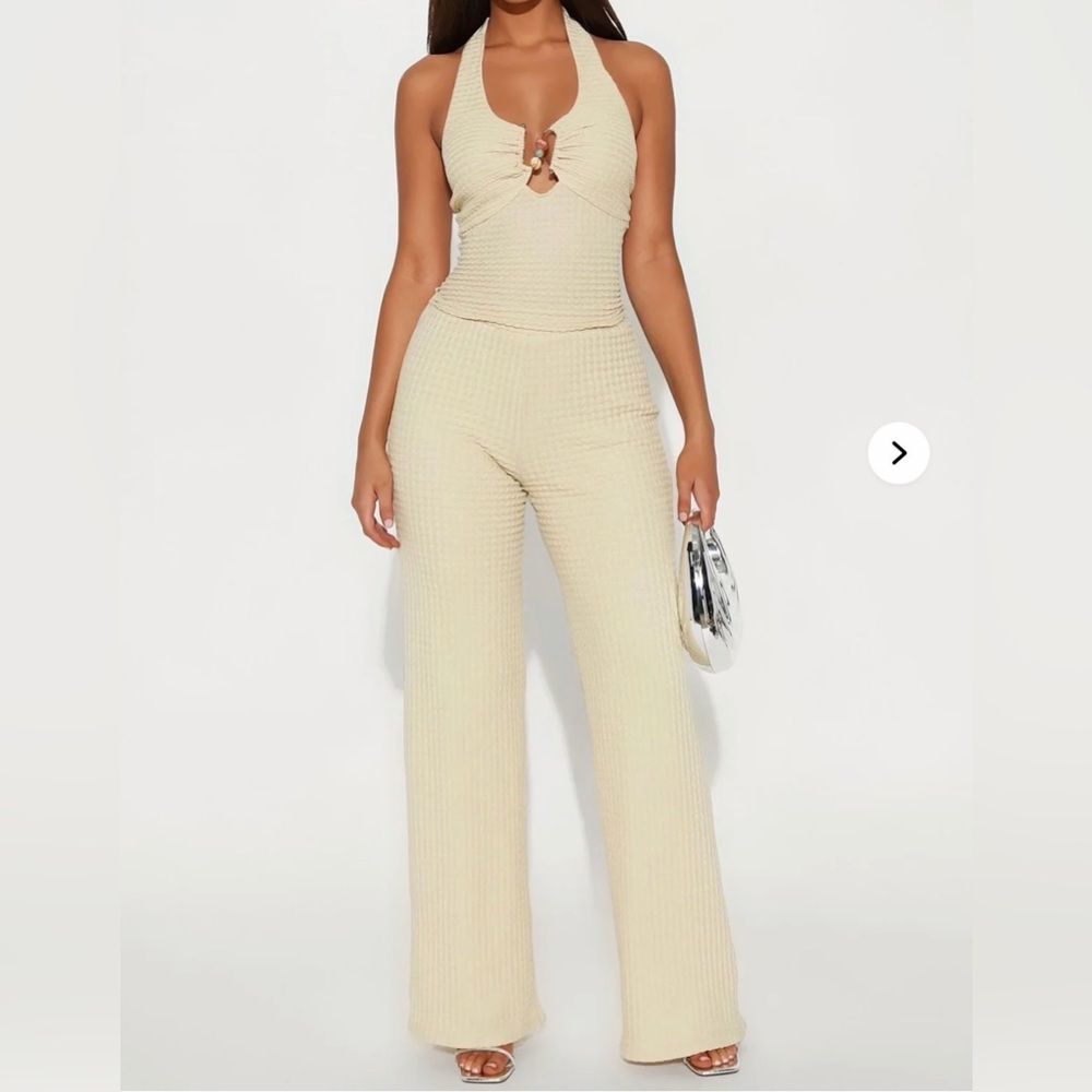 Elegant Cream/Green Matching set